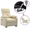 vidaXL Relaxsessel Elektrisch Creme Stoff