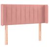 vidaXL Kopfteil mit Ohren Rosa 93x16x78/88 cm Samt