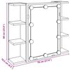 vidaXL Spiegelschrank mit LED Altholz 70x16,5x60 cm