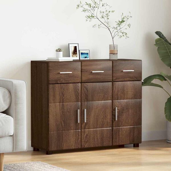 vidaXL Sideboard Braun Eichen-Optik 88,5 x 30,5 x 73 cm Holzwerkstoff