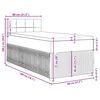 vidaXL Boxspringbett mit Matratze Hellgrau 80x200 cm Samt