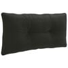 vidaXL R R&uuml;ckenkissen PUTTEN 100 % Polyester Schwarz 70 x 40 x 10 cm