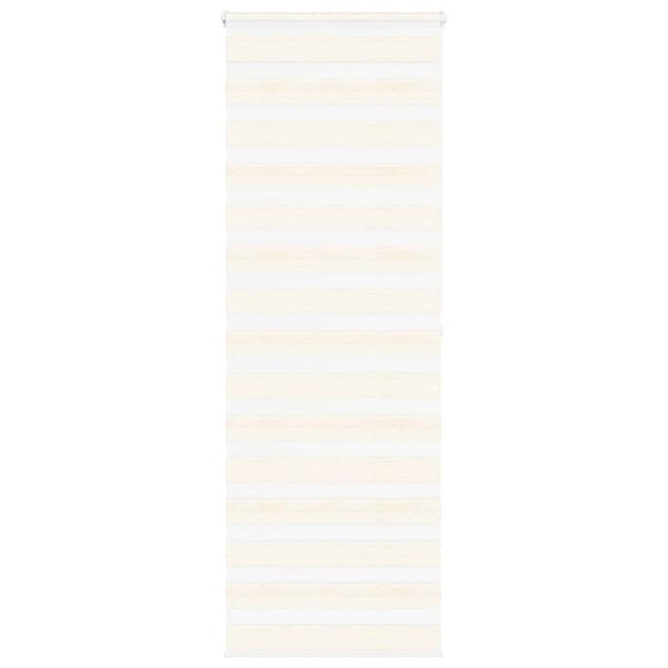 vidaXL Doppelrollo Marmorbeige 90x200 cm Stoffbreite 85,9 cm Polyester