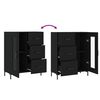 vidaXL Sideboard Schwarz 69,5x34x90 cm Holzwerkstoff