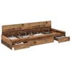 vidaXL Bettrahmen mit Kopfteil Altholz 80 x 200 cm Holzwerkstoff