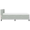 vidaXL Boxspringbett mit Matratze Hellgrau 200 x 100 cm Samt