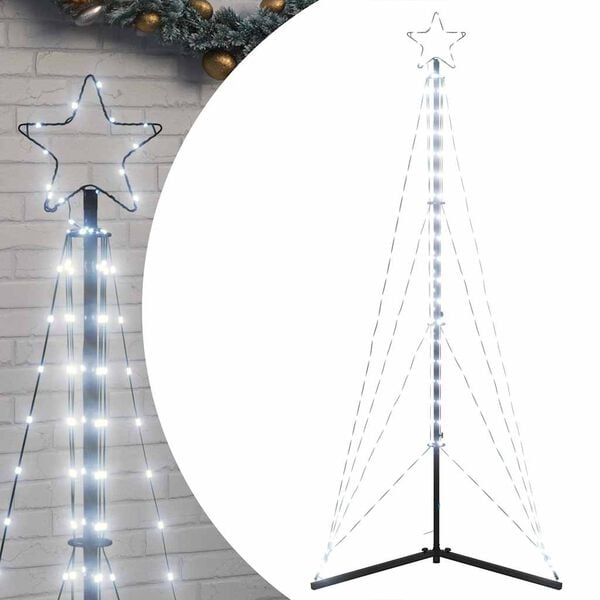 vidaXL LED Weihnachtsbaum 363 LEDs Kaltweiß 182 cm