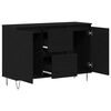 vidaXL Sideboard Schwarz Eichen-Optik 101,5 x 35 x 70 cm Holzwerkstoff