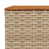 vidaXL 9-tlg. Garten-Sofagarnitur mit Kissen Beige Poly Rattan