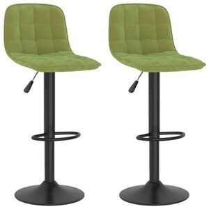 vidaXL Barhocker 2 Stk. Hellgr&uuml;n Samt