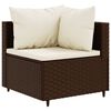 vidaXL 10-tlg. Garten-Lounge-Set mit Kissen Braun Poly Rattan