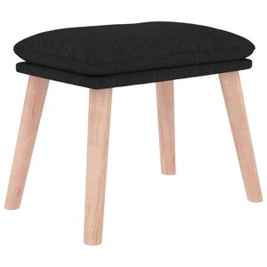 vidaXL Fu&szlig;hocker Schwarz 45x29,5x35 cm Stoff