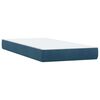 vidaXL Boxspringbett mit Matratze Dunkelblau 80x220 cm Samt