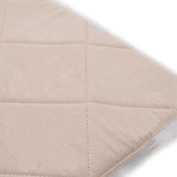 vidaXL Sitzkissen 2 Stk. Weiß 40x40 cm Echter Schafspelz