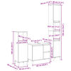 vidaXL 3-tlg. Badmöbel-Set Sonoma-Eiche Holzwerkstoff