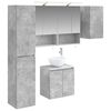 vidaXL Badezimmerschrank-Set 5 pcs Betongrau 50 x 14,5 x 70 cm
