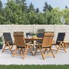 vidaXL Gartenst&uuml;hle mit Kissen 6 Stk. Massivholz Teak
