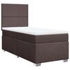 vidaXL Boxspringbett mit Matratze Dunkelbraun 90x190 cm Stoff