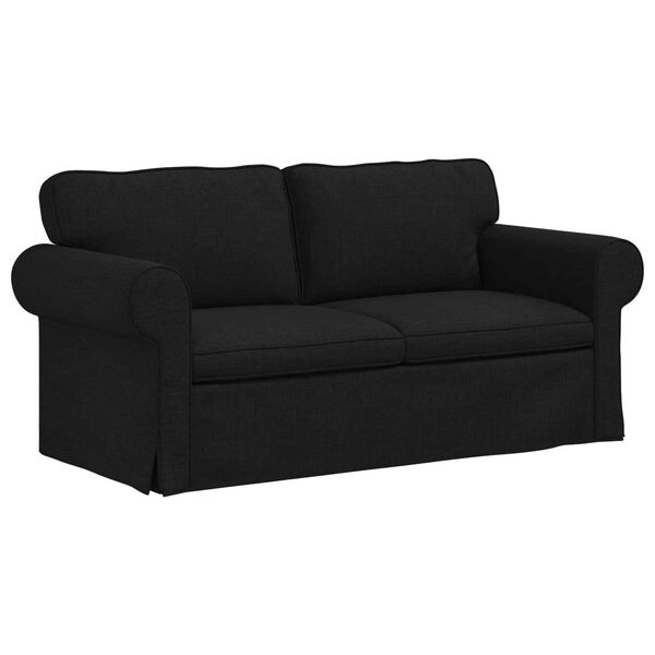 vidaXL Sofa 140cm Schwarz Metall