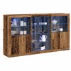 vidaXL LED-Sideboard Altholz 181,5 x 37 x 100 cm Holzwerkstoff