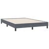 vidaXL Boxspringbett mit Matratze Dunkelgrau 140x220 cm Samt