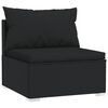 vidaXL 8-tlg. Garten-Lounge-Set mit Kissen Poly Rattan Schwarz