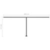 vidaXL Automatische Markise mit LED Windsensor 600x350 cm Orange/Braun