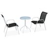 vidaXL 3-tlg. Bistro-Set Stahl Schwarz