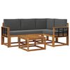 vidaXL Outdoor-Sofagarnitur 5 stk. Natur und Anthrazit