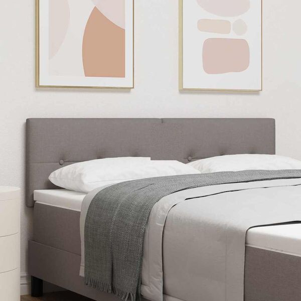 vidaXL LED Kopfteil mit LED-Lichtleisten Taupe 144 cm Polyester