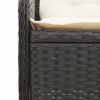 vidaXL 6-tlg. Garten-Lounge-Set mit Kissen Schwarz Poly Rattan