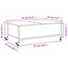 vidaXL Couchtisch mit Rollen Sonoma-Eiche 91x55x34 cm Holzwerkstoff