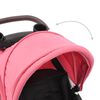 vidaXL 3-Rad-Kinderwagen Rosa und Schwarz