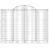 vidaXL Gabionen mit Hochbogen 10Stk. 200x50x140/160cm Verzinktes Eisen