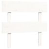 vidaXL Massivholzbett mit Kopfteil Weiß