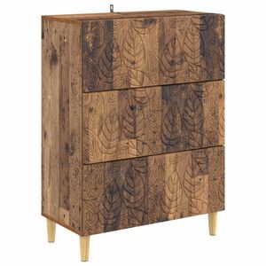 vidaXL Schubladenschrank Altholz 66 x 34,5 x 90 cm Holzwerkstoff