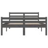 vidaXL Massivholzbett Grau 120x200 cm