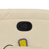 vidaXL Massage-Relaxsessel, cremefarbener Stoff