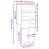 vidaXL Highboard Sonoma-Eiche 70x35x180 cm Holzwerkstoff