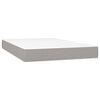 vidaXL Taschenfederkernmatratze Mittel Hellgrau 120x200x20 cm Stoff