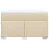 vidaXL Boxspringbett mit Matratze Creme 120x190 cm Stoff