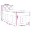 vidaXL Boxspringbett mit Matratze Dunkelgrau 100x200 cm Stoff