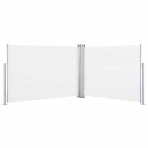 vidaXL Ausziehbare Seitenmarkise Creme 120 x 1000 cm