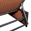 vidaXL Outdoor-Lehnst&uuml;hle 2 Stk. mit Tisch Braun Poly Rattan