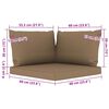 vidaXL 6-tlg. Garten-Lounge-Set mit Taupe Kissen