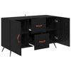 vidaXL Sideboard Schwarz Eichen-Optik 100 x 36 x 60 cm Holzwerkstoff
