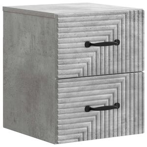 vidaXL Wandmontierter Nachttisch Betongrau 34,5 x 33 x 40 cm
