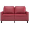 vidaXL 2-Sitzer-Sofa Weinrot 120 cm Kunstleder
