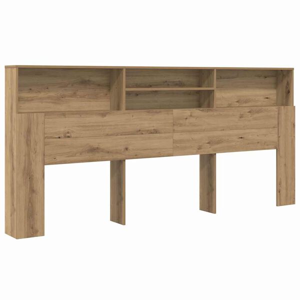 vidaXL Kopfteil Schrank mit Regal Artisan-Eiche 220 x 19 x 101,5 cm