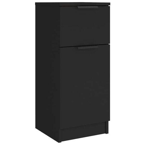 vidaXL Sideboards 2 Stk. Schwarz 30x30x70 cm Holzwerkstoff